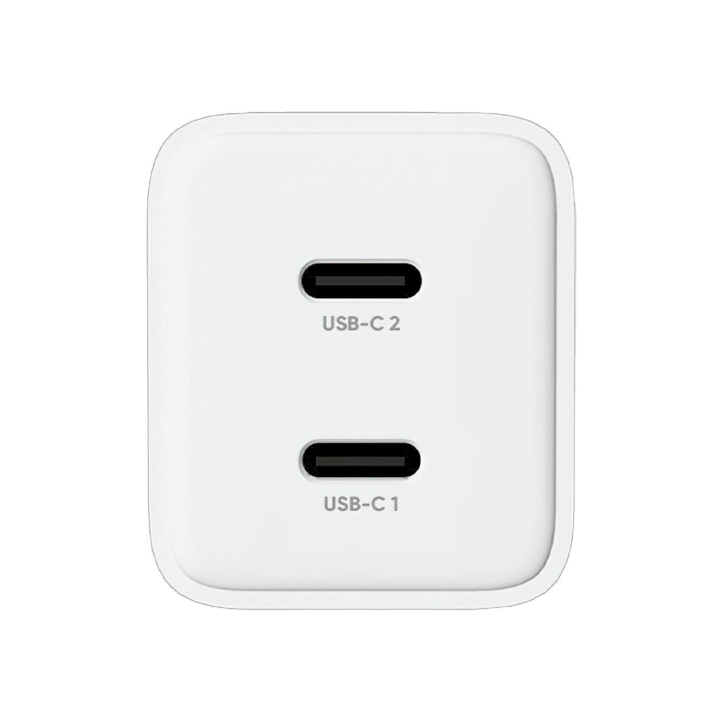 Allity Netværksoplader. ATC-01-45WCC Fast, 45W, 3A, 2 x USB-C, Hvid
