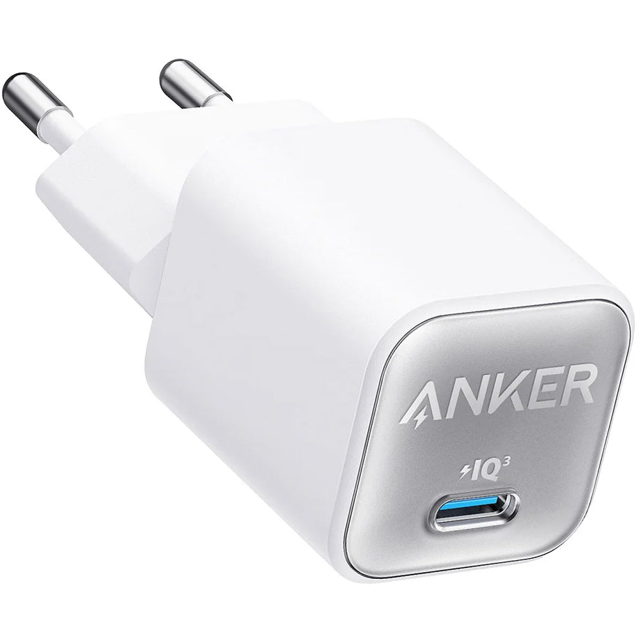 Netværksoplader Anker 511 Nano 3, 30W, 3A, 1 x USB-C, Hvid A2147G21