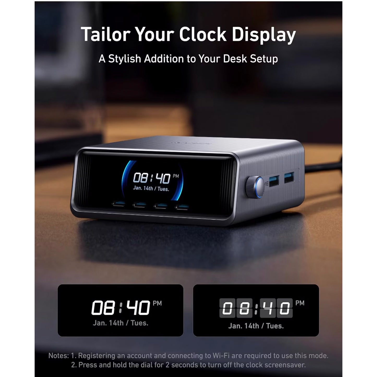 Ladestation Anker Prime, 250W, 2 x USB-A - 4 x USB-C, sort A2345341