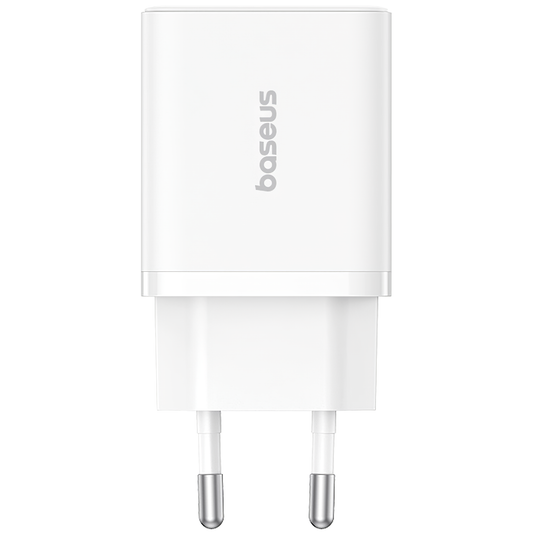 Baseus Cube netværksoplader, 20W, 3A, 1 x USB-A - 1 x USB-C, Hvid P10111403213-00