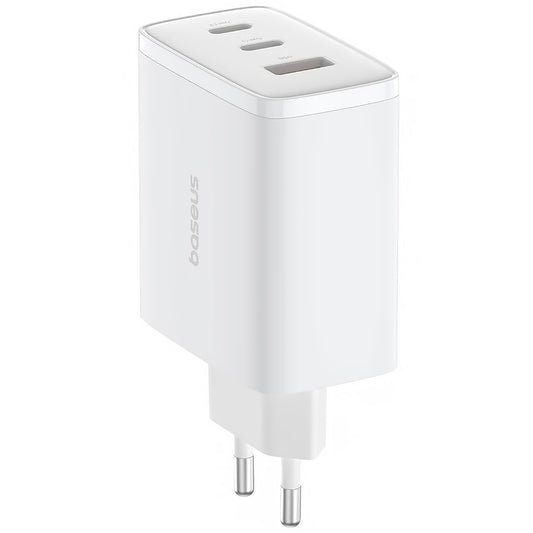 Netværksoplader Baseus Cube Pro, 65W, 3,25A, 1 x USB-A - 2 x USB-C, hvid P10152301213-00