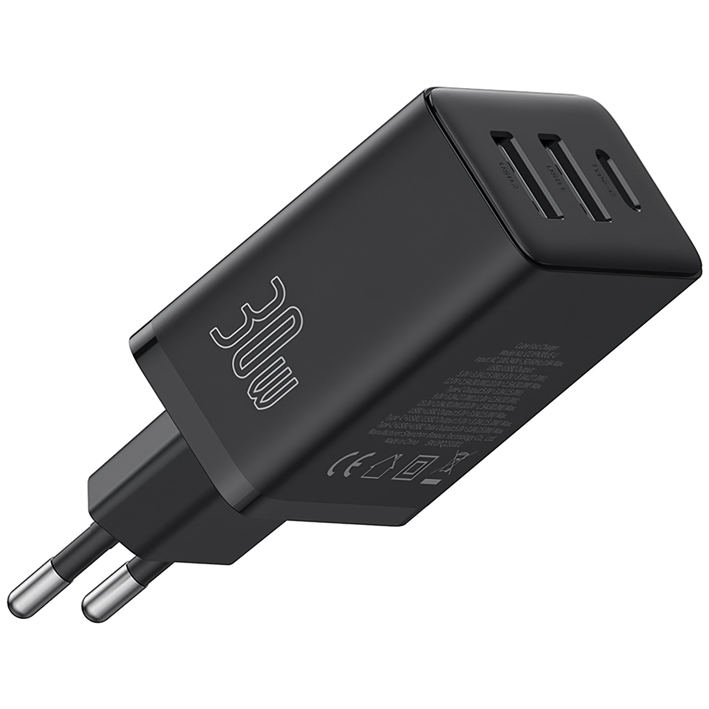 Netværksoplader Baseus Cube, 30W, 3A, 1 x USB-C - 2 x USB-A, Sort P10111402113113-00