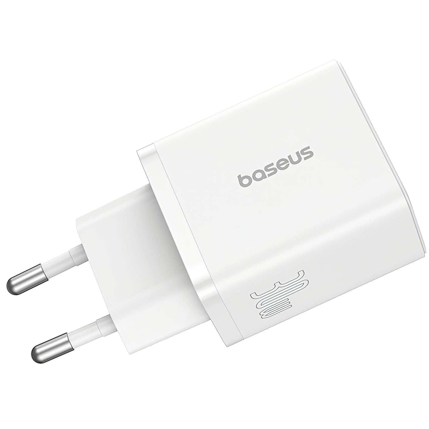 Netværksoplader Baseus Cube, 30W, 2,4A, 1 x USB-A - 1 x USB-C, hvid P10111404213-00
