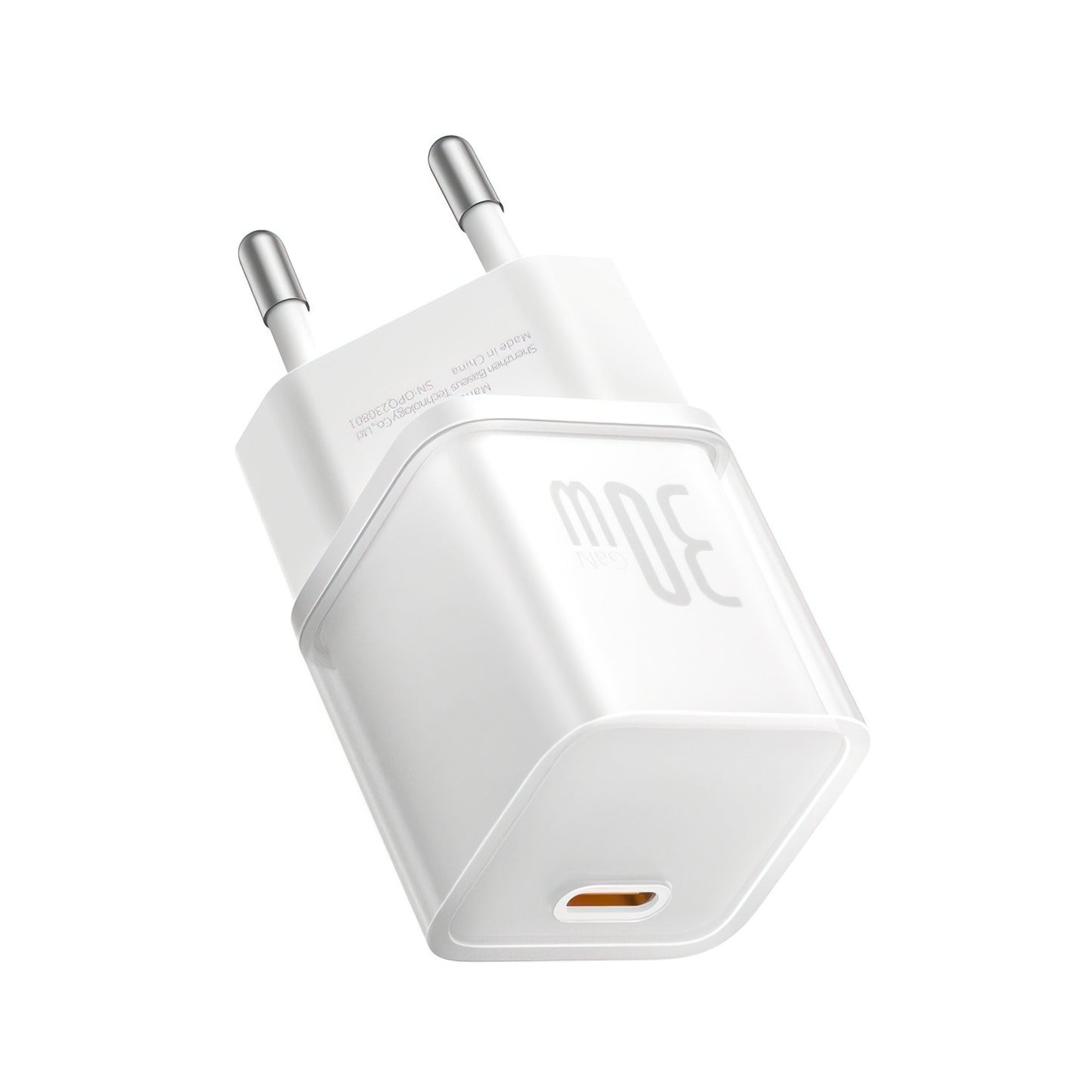 Baseus GaN5S netværksoplader, 30W, 3A, 1 x USB-C, Hvid P10162504213-00