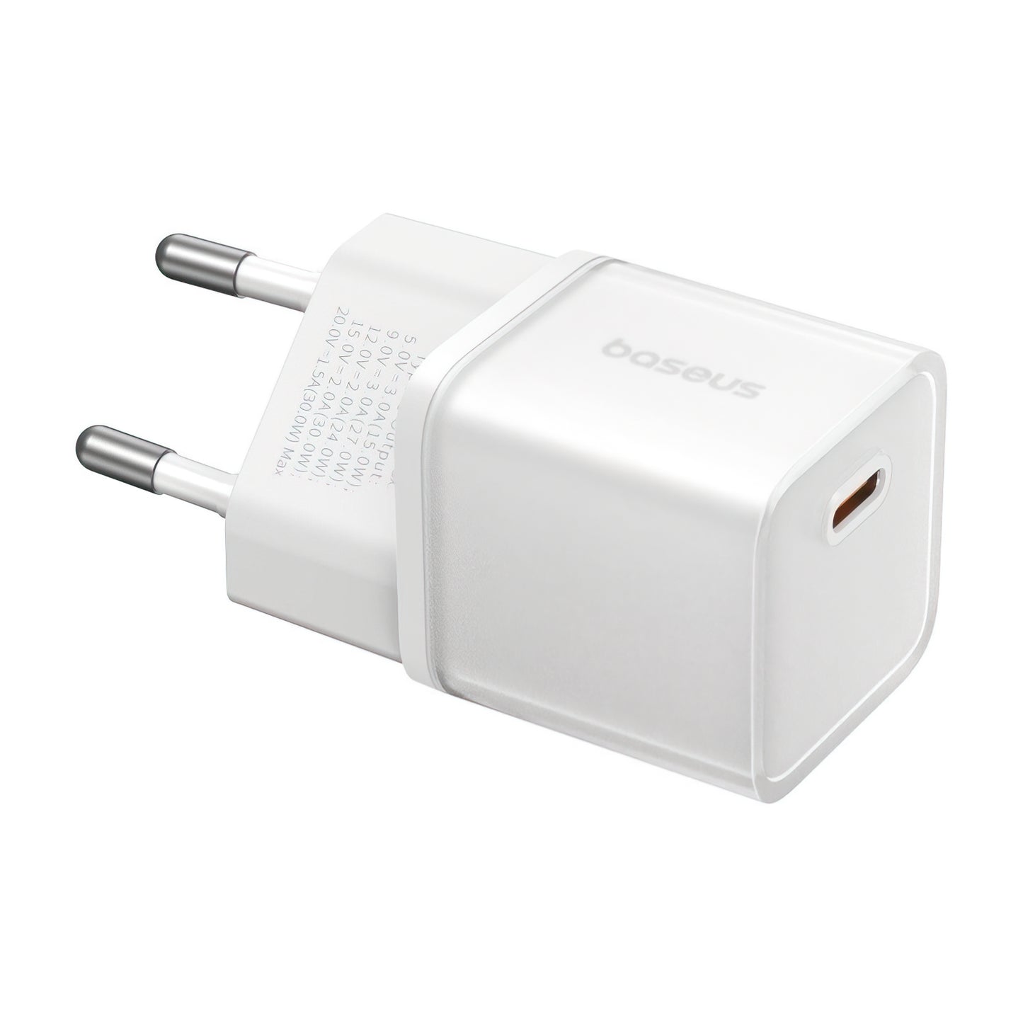 Baseus GaN5S netværksoplader, 30W, 3A, 1 x USB-C, Hvid P10162504213-00