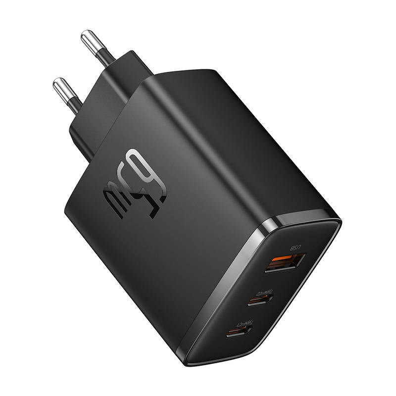 Baseus Cube Pro netværksoplader, 65W, 3.25A, 1 x USB-A - 2 x USB-C, Sort P10152301113-00