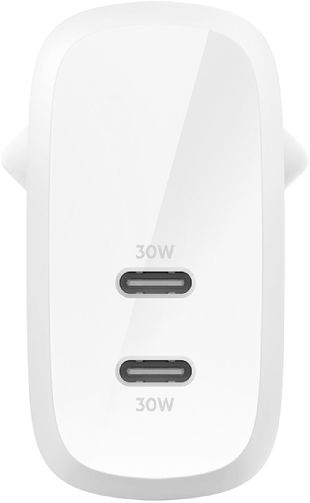 Belkin BoostCharge Pro Dual netoplader, 60W, 3A, 2 x USB-C, hvid WCB010vfWH