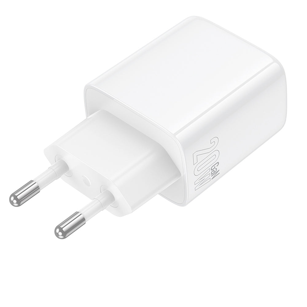 Borofone BN27 Fuente netværksoplader, 20W, 3A, 1 x USB-A - 1 x USB-C, Hvid