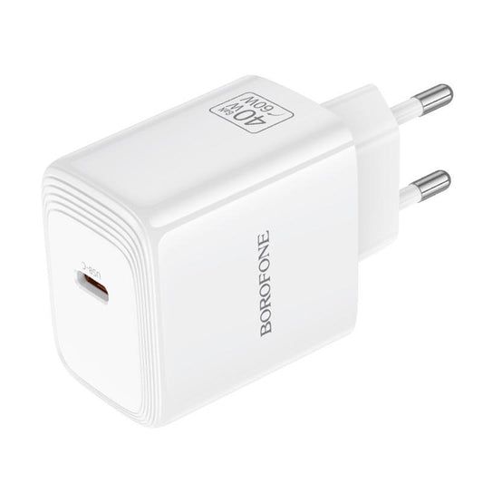 Borofone BN33 Fuente netoplader, 40W, 1 x USB-C, hvid