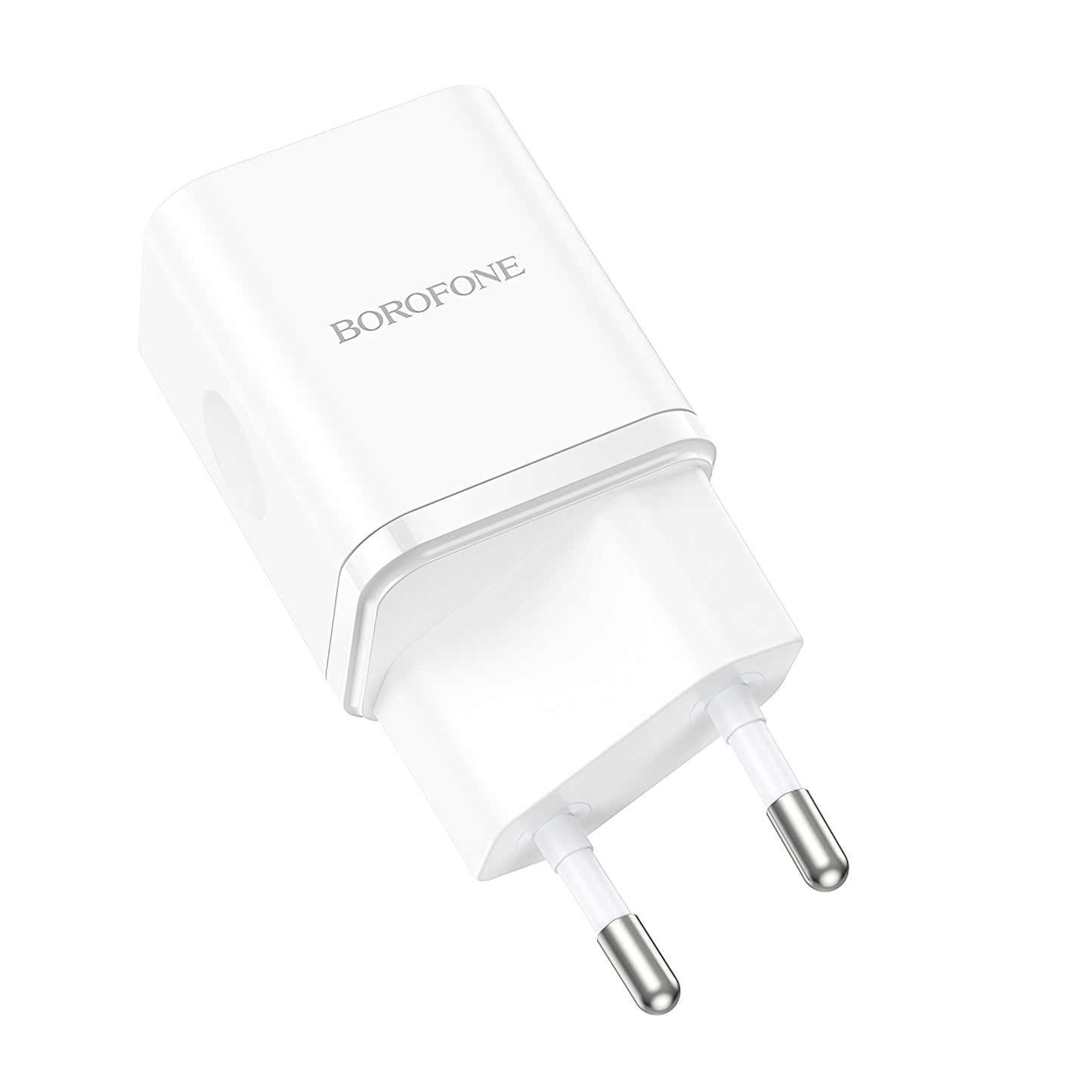 Netværksoplader Borofone BN7, 20W, 3A, 1 x USB-A - 1 x USB-C, hvid