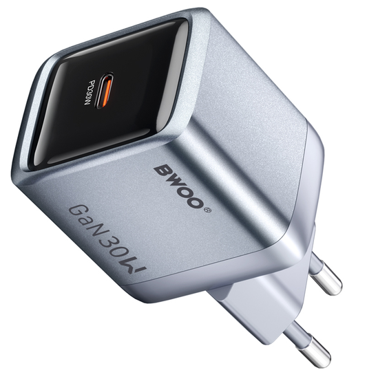 Netoplader BWOO BO-CDA236, 30W, 3A, 1 x USB-C, Grå