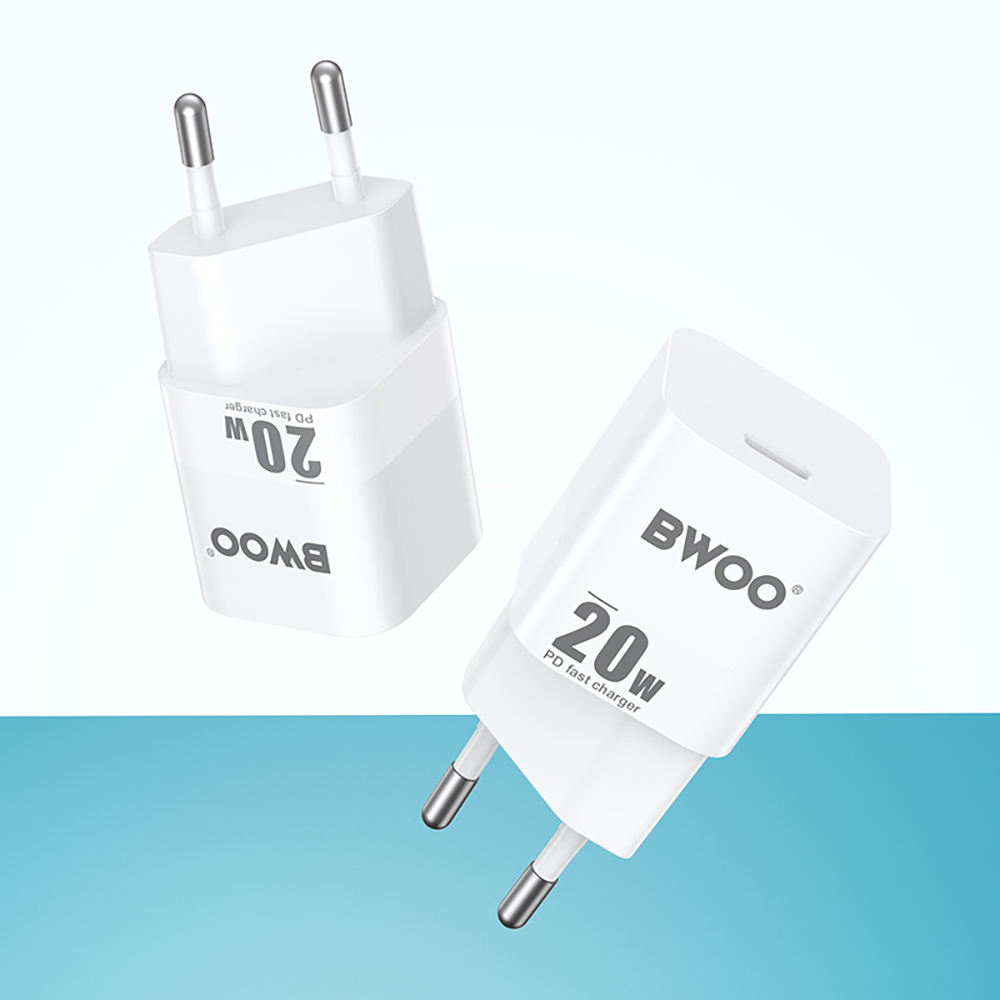 BWOO CDA155 Netoplader, 20W, 3A, 1 x USB-C, Hvid
