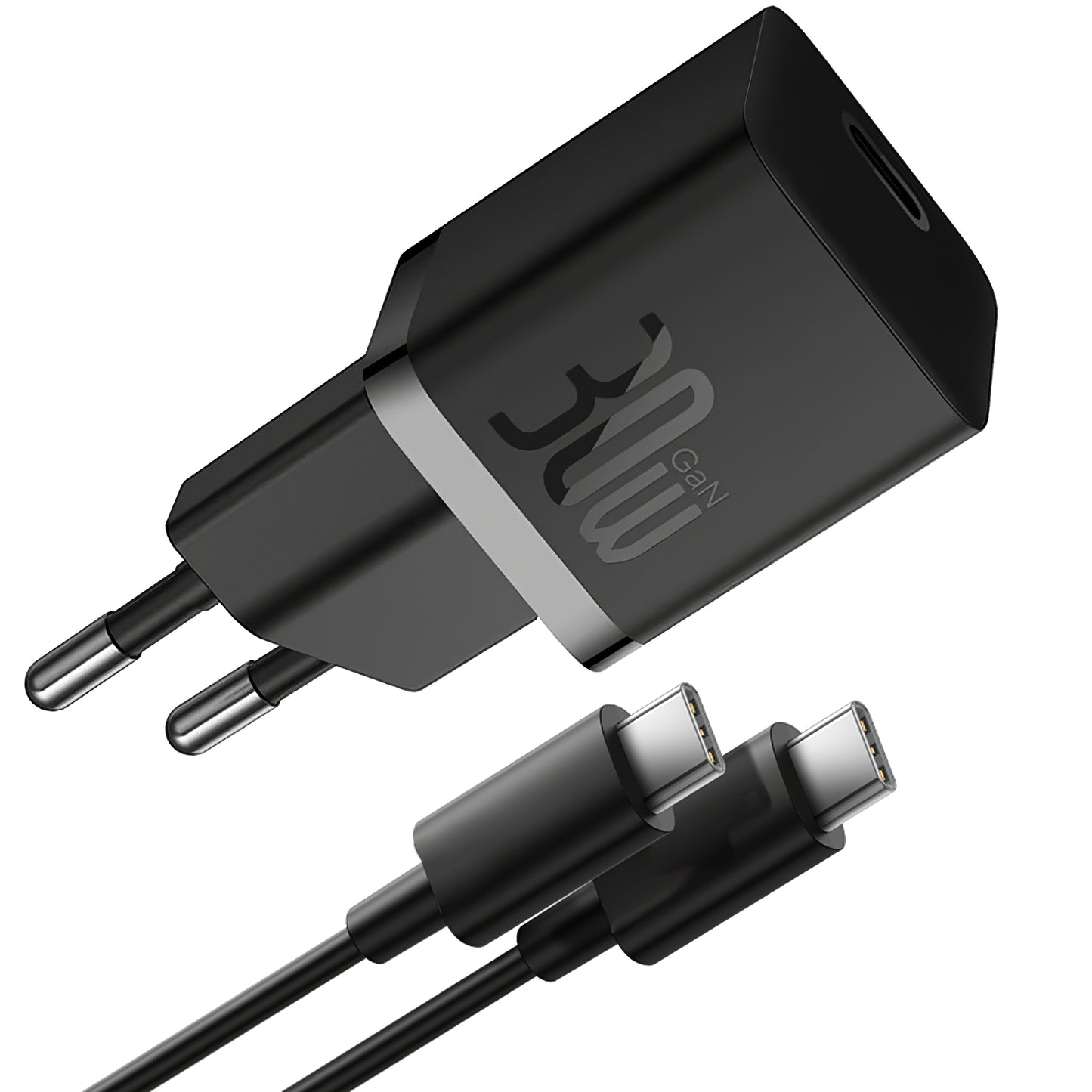 Baseus GaN5S USB-C-kabel netværksoplader GaN5S, 30W, 3A, 1 x USB-C, sort P1011090902113113-00