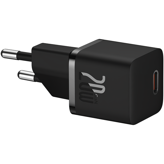 Baseus GaN5 USB-C-kabel netværksoplader GaN5, 20W, 3A, 1 x USB-C, sort P10110900113-00