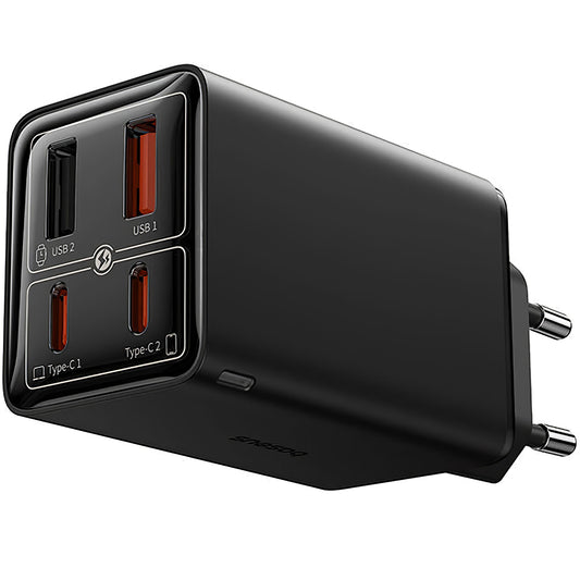Baseus Gain6 Pro USB-C Cable netværksoplader med USB-C-kabel, 100W, 3,25A, 2 x USB-A - 2 x USB-C, sort P10162705112112-00