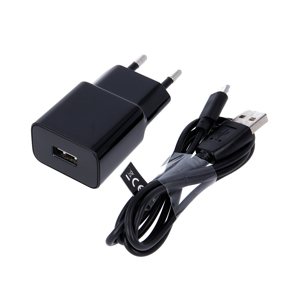 MaXlife MXTC-01 Network Charger with microUSB Cable, 10.5W, 2.1A, 1 x USB-A, Black