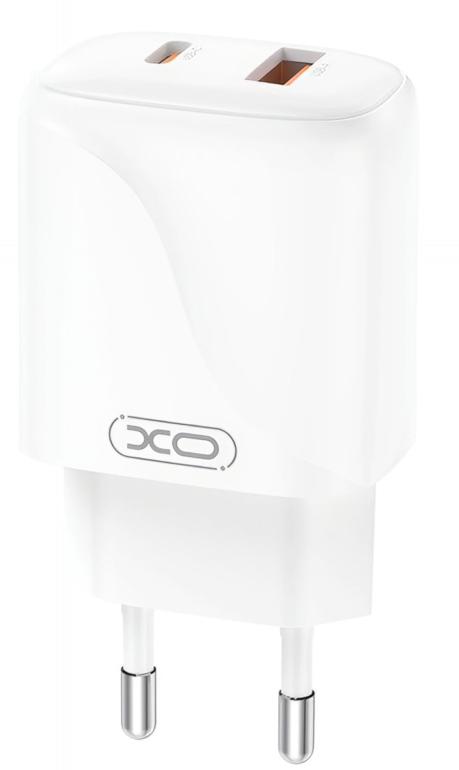Netværksoplader med USB-C kabel XO Design L158, 20W, 3A, 1 x USB-A - 1 x USB-C, Hvid
