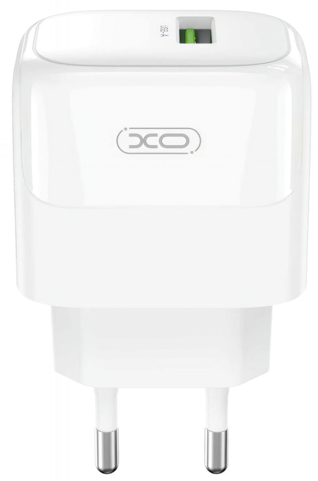 Netværksoplader med microUSB-kabel XO Design L135, 18W, 3A, 1 x USB-A, Hvid