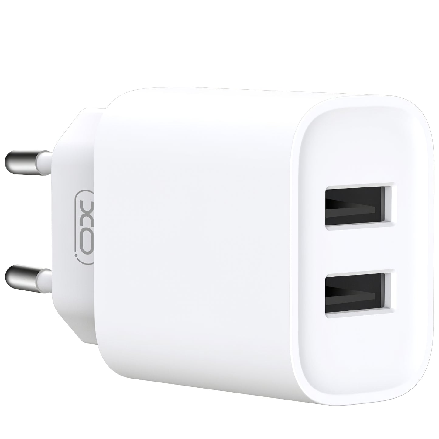 Network Charger with Lightning Cable XO Design CE02C, 10.5W, 2.1A, 2 x USB-A, White