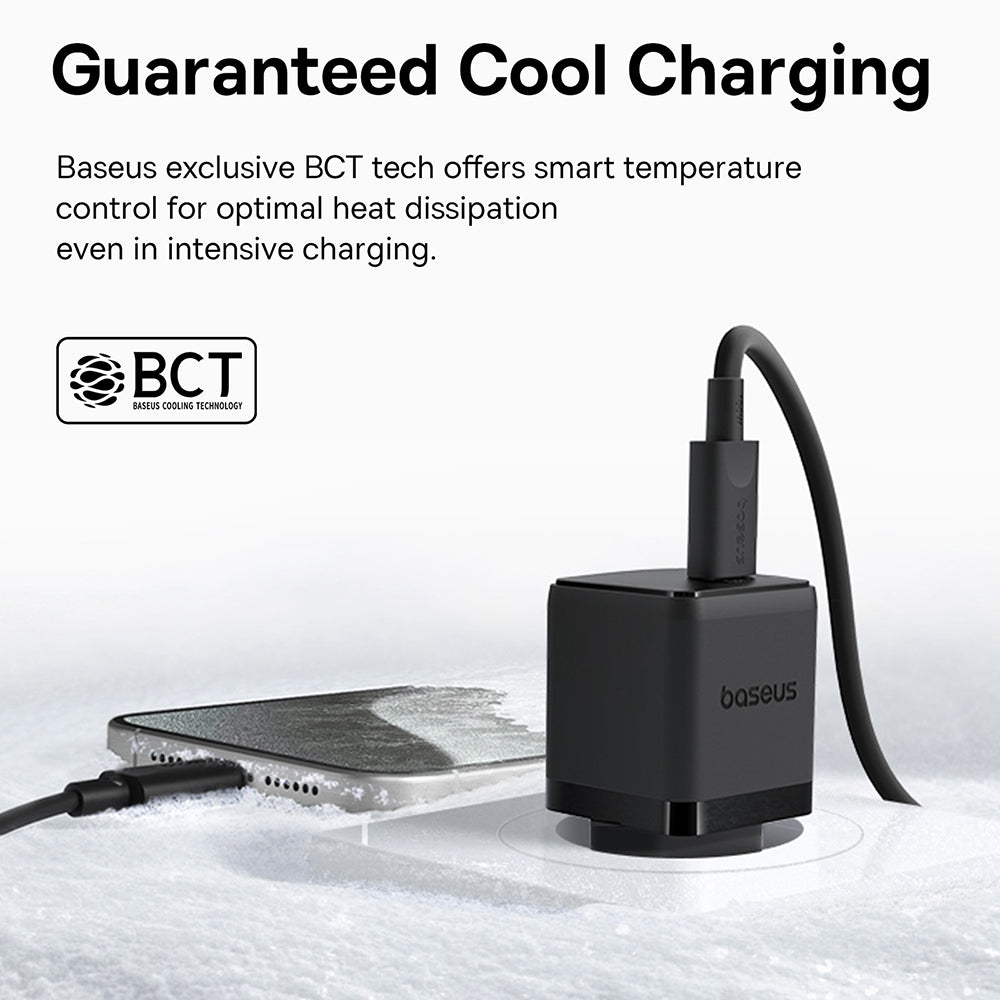 Netværksoplader med USB-C Kabel Baseus Palm, 30W, 3A, 1 x USB-C, Sort P10111605113-01