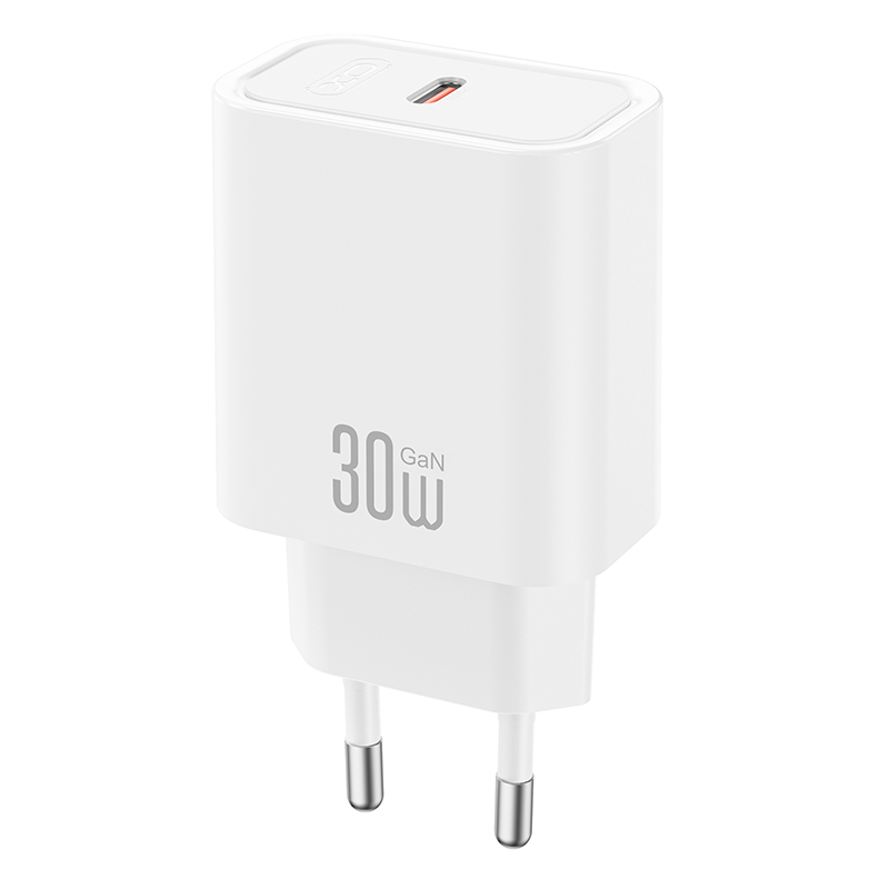 Netoplader med USB-C-kabel XO Design CE41, 30W, 3A, 1 x USB-C, Hvid