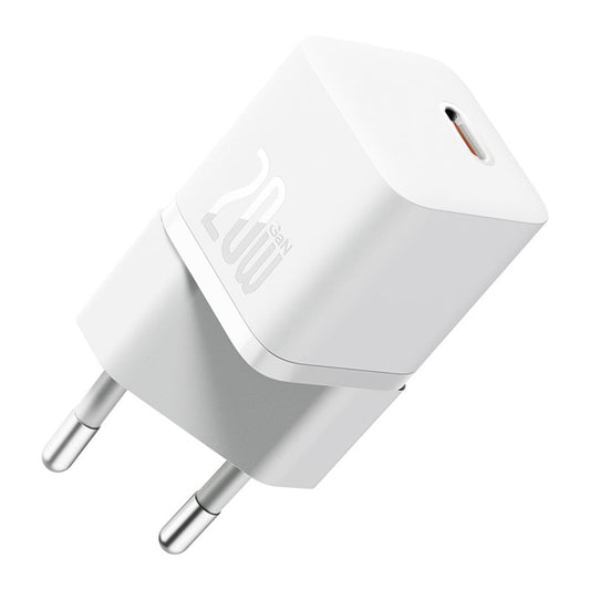 Netværksoplader med USB-C kabel Baseus GaN5, 20W, 3A, 1 x USB-C, Hvid P10110900213-01