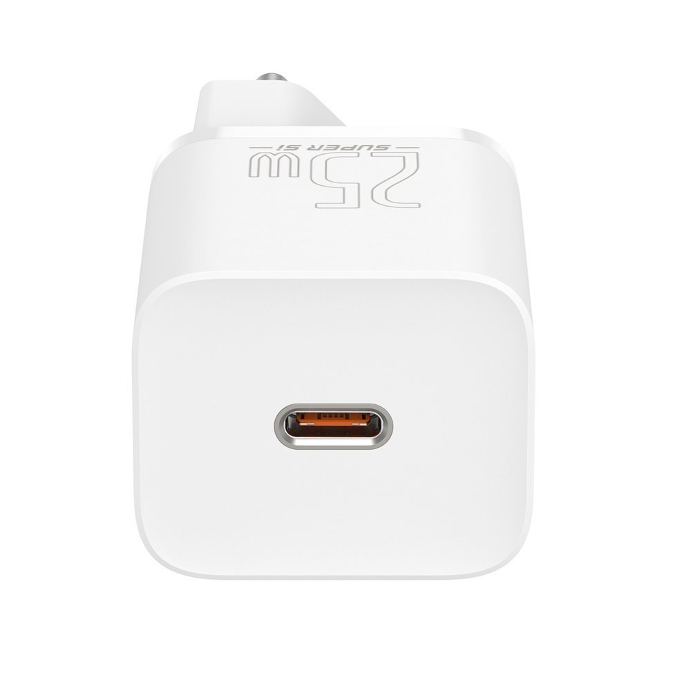 Baseus Super Si USB-C Cable Wall Charger, 25W, 3A, 1 x USB-C, White TZCCSUP-L02