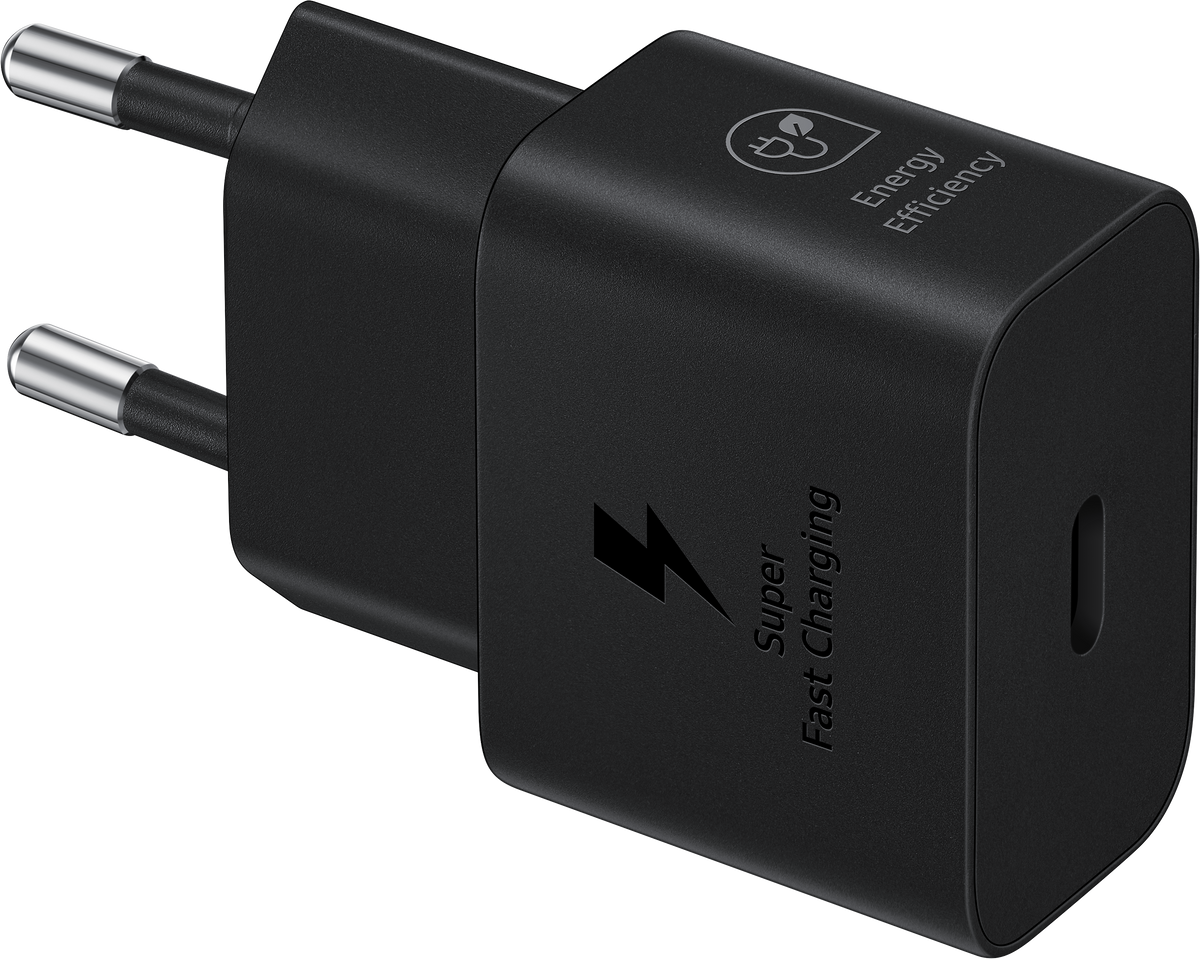 Samsung USB-C-kabel netværksoplader Samsung, 25W, 3A, 1 x USB-C, sort EP-T2510XBEGEU