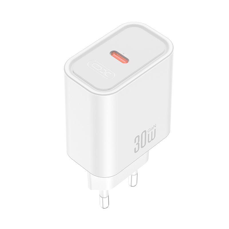 Netoplader med USB-C-kabel XO Design CE41, 30W, 3A, 1 x USB-C, Hvid