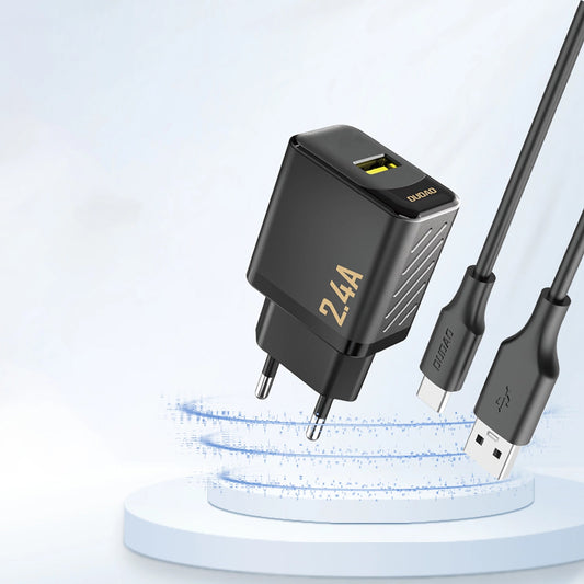 Dudao A23 Netoplader, 12W, 2.4A, 1 x USB-A, Sort