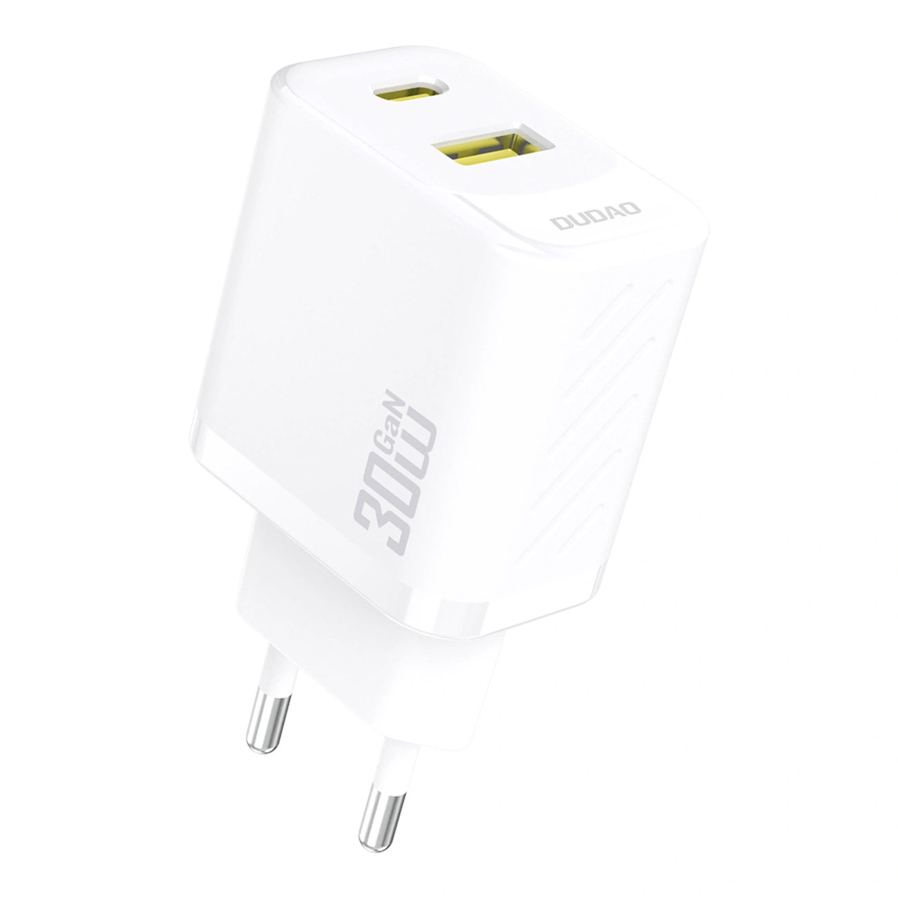 Netværksoplader Dudao A27TEU, 30W, 3A, 1 x USB-A - 1 x USB-C, Hvid