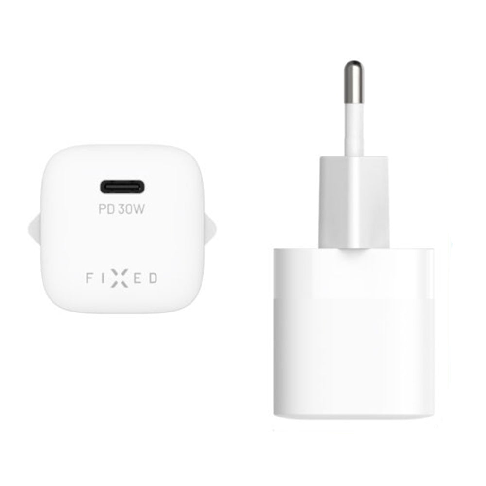 Netværksoplader Fixed Mini2, 30W, 3A, 1 x USB-C, Hvid