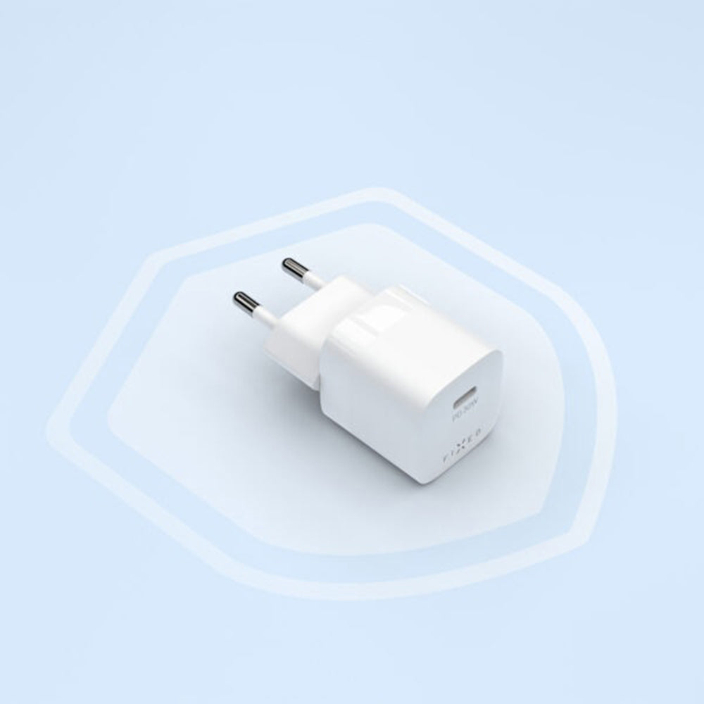 Netværksoplader Fixed Mini2, 30W, 3A, 1 x USB-C, Hvid