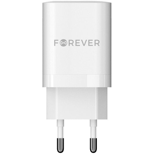 Netværksoplader Forever TC-05-35CC, 35W, 3A, 2 x USB-C, Hvid