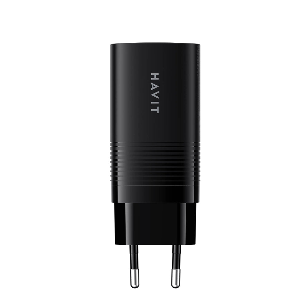 Netværksoplader HAVIT UC20, 65W, 3A, 1 x USB-A - 2 x USB-C, Sort