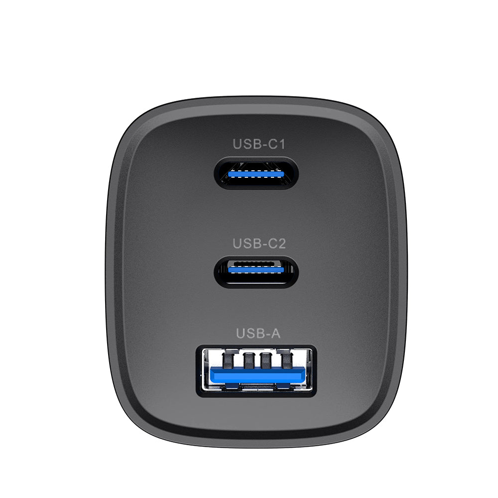 Netværksoplader HAVIT UC20, 65W, 3A, 1 x USB-A - 2 x USB-C, Sort