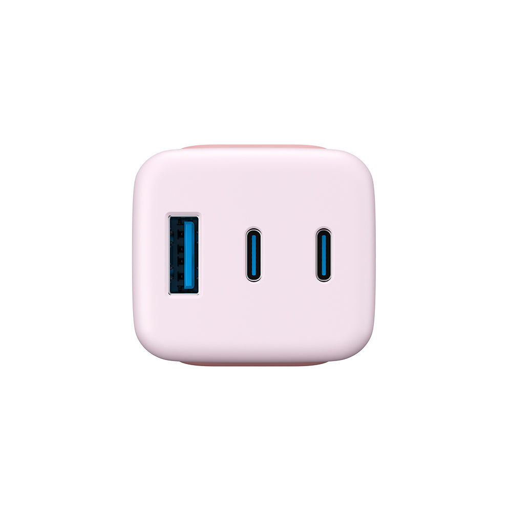 Netværksoplader HAVIT UC260, 65W, 3A, 1 x USB-A - 2 x USB-C, Pink