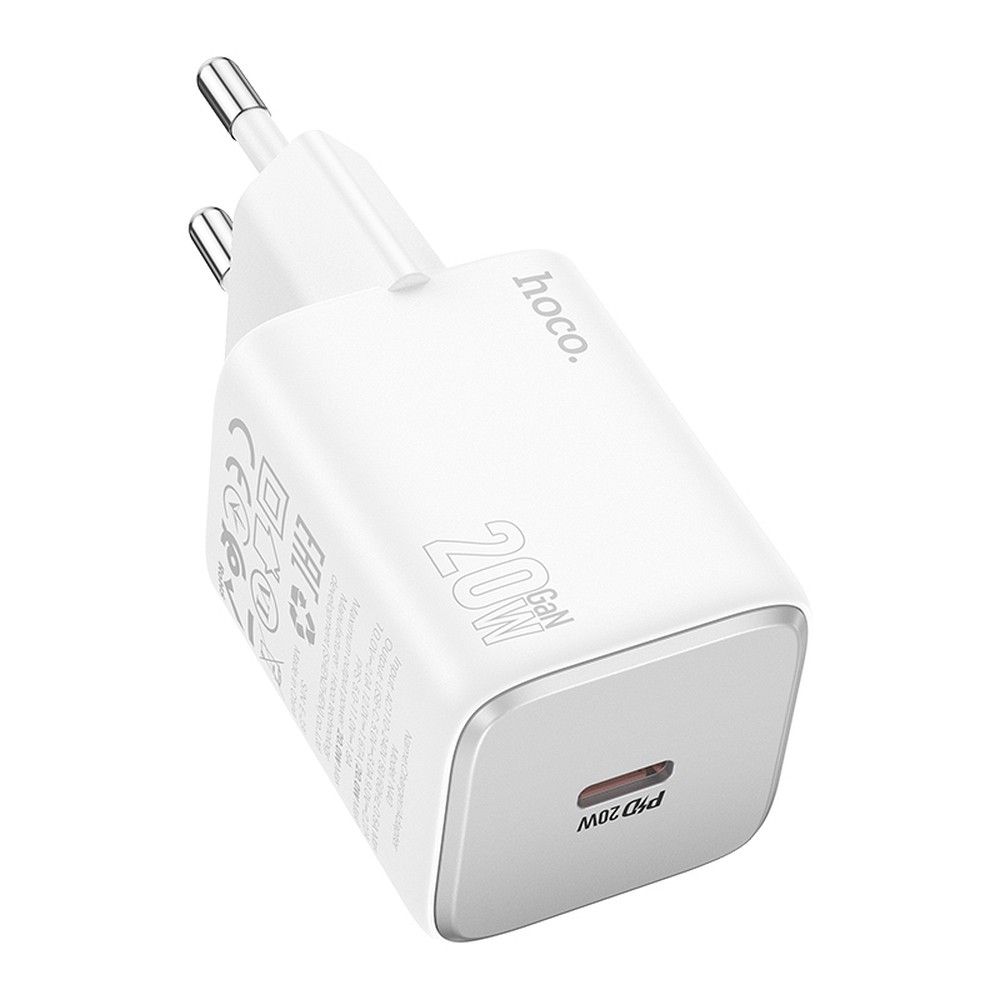 HOCO N40 Netværksoplader, 20W, 3A, 1 x USB-C, Hvid