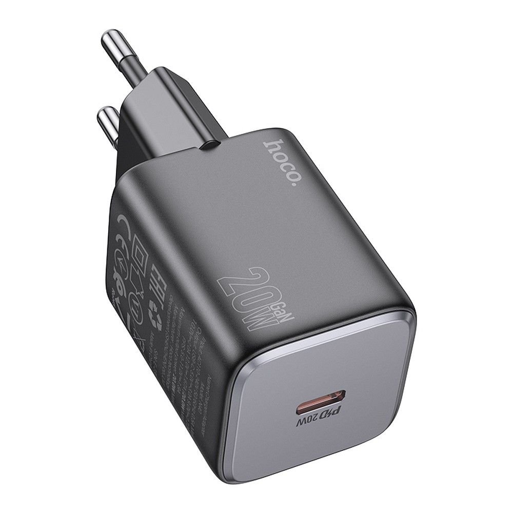 HOCO N40 Netværksoplader, 20W, 3A, 1 x USB-C, Sort