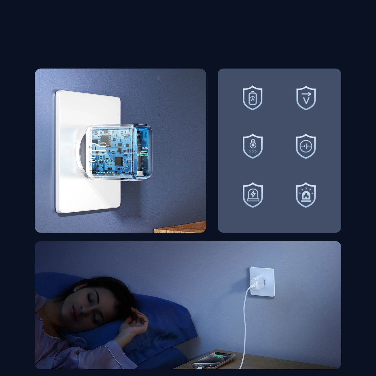 Netværksoplader Joyroom JR-TCF20, 20W, 3A, 1 x USB-C, Hvid
