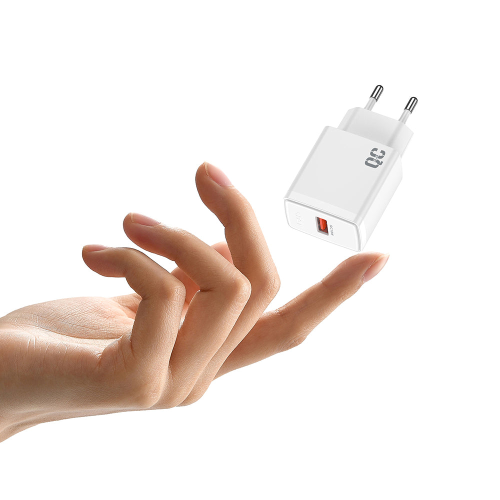 Netværksoplader Lito LC08, 18W, 3A, 1 x USB-A, Hvid