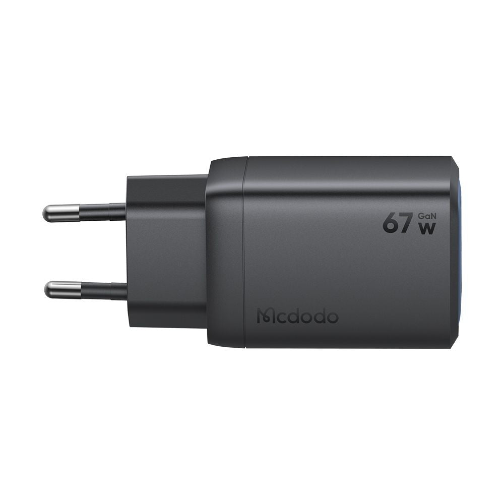 McDodo CH-0970 Gana Mini netværksoplader, 67W, 3A, 1 x USB-A - 2 x USB-C, Sort