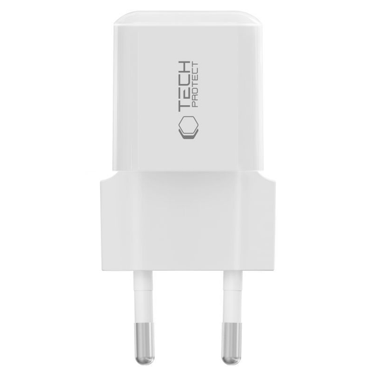 Tech-Protect NCM25 Netoplader, 25W, 3A, 1 x USB-C, Hvid