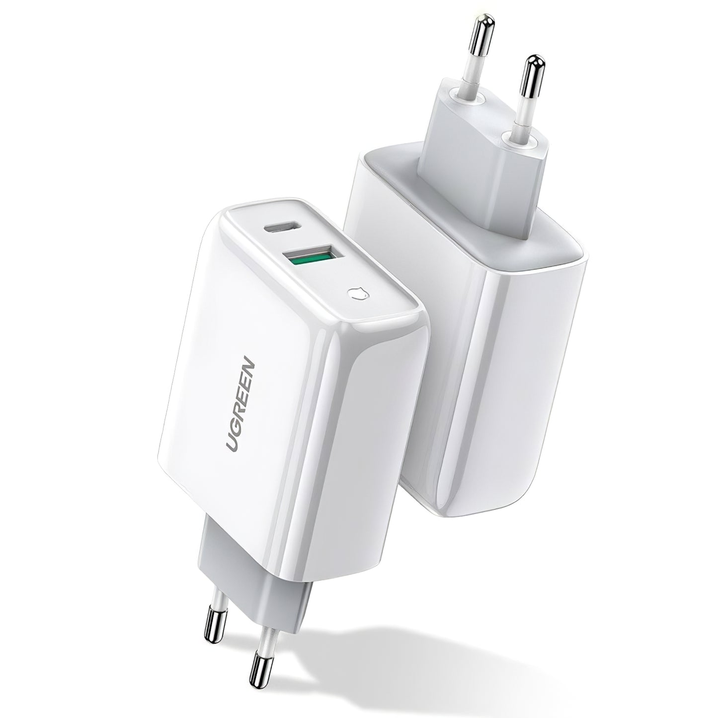 Netværksoplader UGREEN CD170, 36W, 3A, 1 x USB-A - 1 x USB-C, hvid