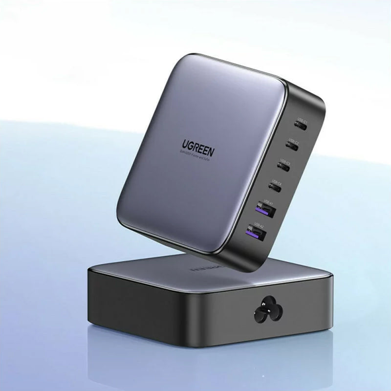 Charger Station UGREEN CD271 Nexode, 200W, 5A, 2 x USB-A - 4 x USB-C, Grey