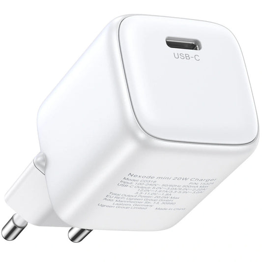 Netværksoplader UGREEN CD319, 30W, 3A, 1 x USB-C, hvid