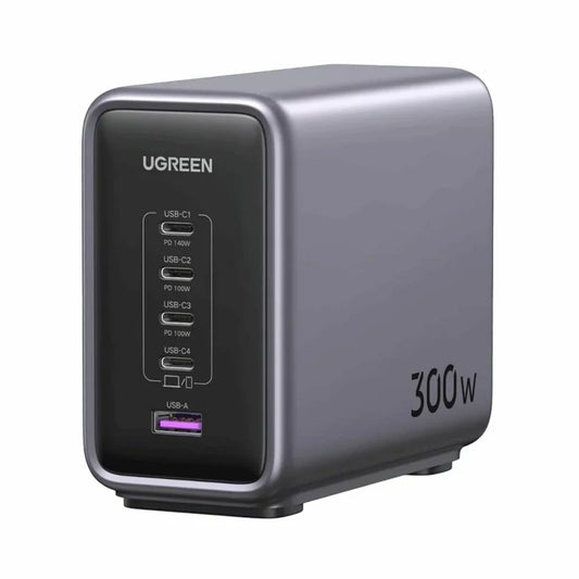 Opladerstation UGREEN CD333 Nexode, 300W, 5A, 1 x USB-A - 4 x USB-C, grå