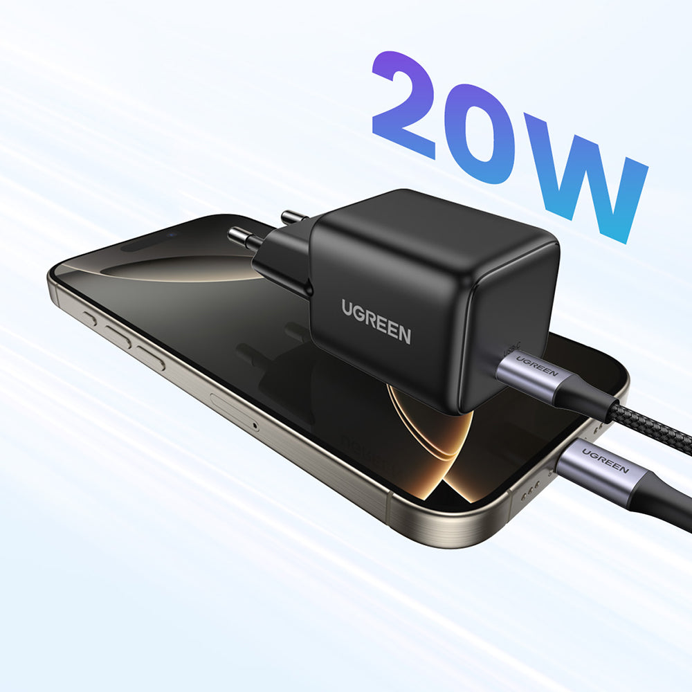 UGREEN X512 Netværksoplader, 20W, 3A, 1 x USB-C, Sort
