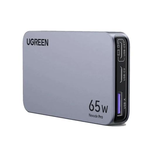 Netværksoplader UGREEN X753 Nexode Pro, 65W, 3A, 1 x USB-A - 2 x USB-C, grå