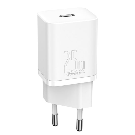 Baseus Super Si netværksoplader, 25W, 3A, 1 x USB-C, hvid CCSP020102